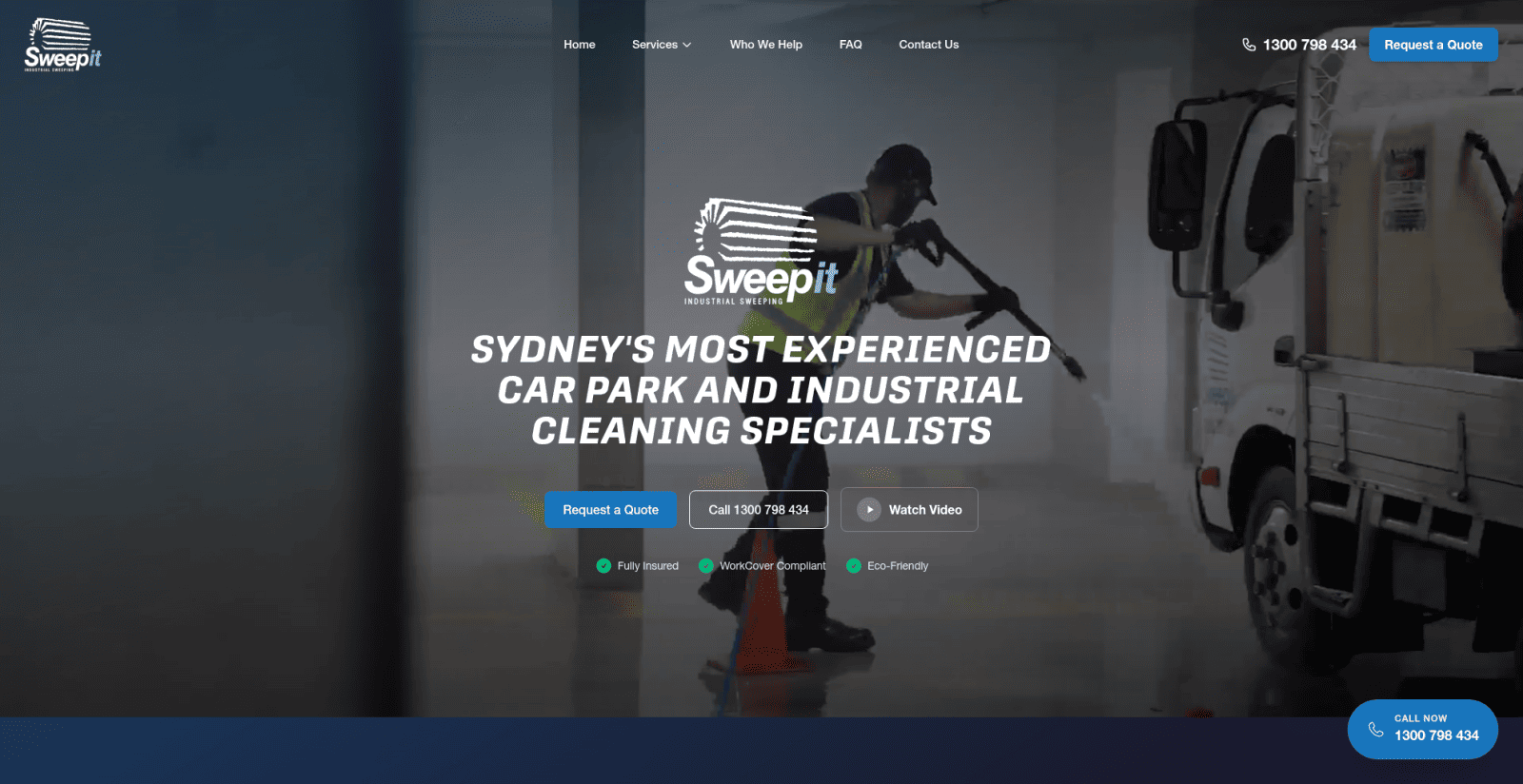 Screenshot of the Sydney Cleaning Website website