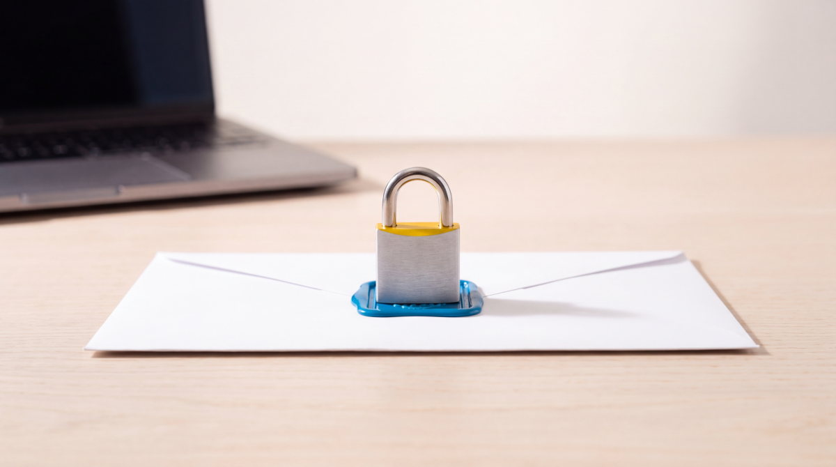 Padlock on document representing data security and confidential information protection