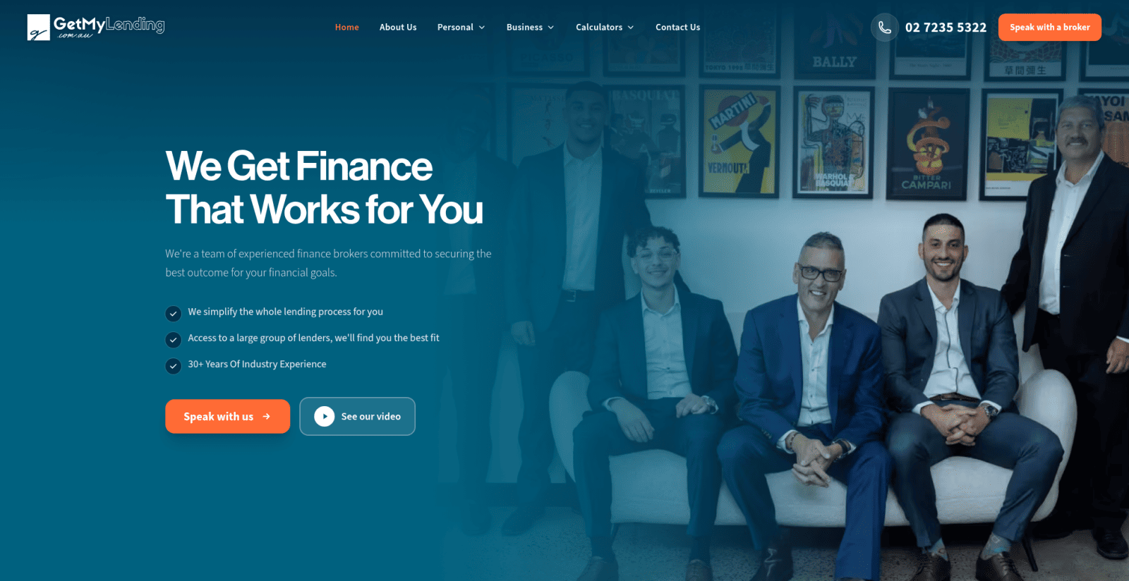 Screenshot of the Mortgage Broker Website website